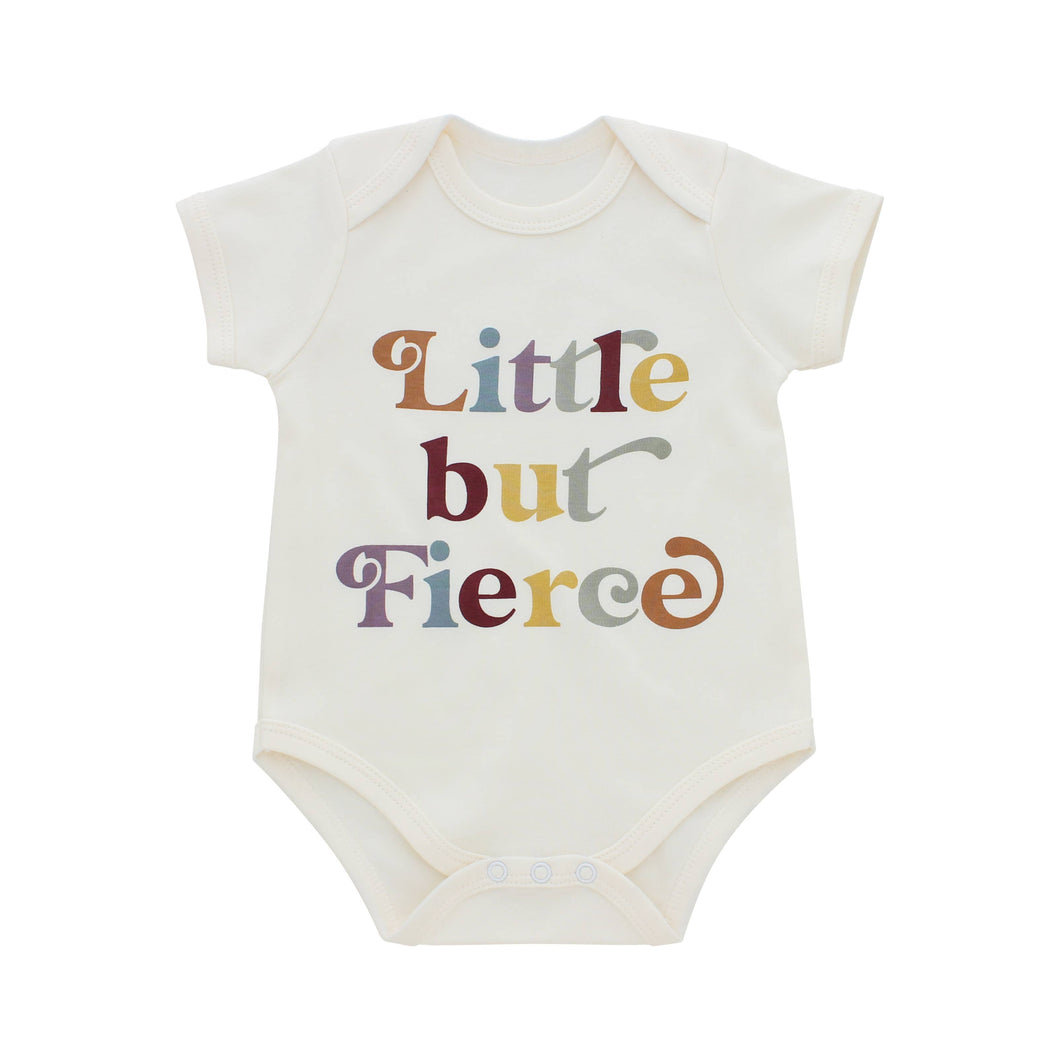 Little but Fierce Cotton Baby Onesie: 0-3M