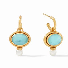 Julie Vos Simone Earring Bahamian blue and pearl