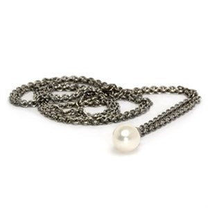 Fantasy Necklace With White Pearl, 120 cm