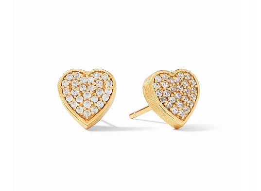 Julie Vos Heart Pavé Stud Earrings