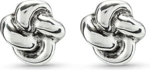 Uno de 50 Silver-Plated Knot Stud Earrings