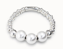 Uno de 50 Sterling Silver Plated Bracelet with Pearl