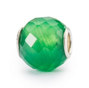 Round Green Onyx Facet Bead