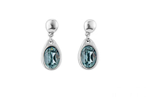 Uno de 50 Silver-Plated Earrings with Swarovski Crystals