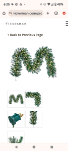 Premium LED lit Cashmere 18" x 9 ft Holiday Garland