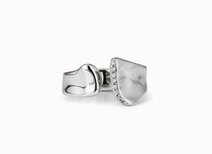 Uno de 50 Sterling Silver-Plated Ring with Topaz