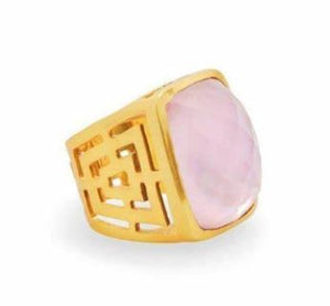 Julie Vos Geneva Stone Ring Rose size 6/7